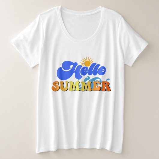 Hallo Sommer Große Größe T-Shirt (Design vorne)