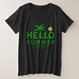 Hallo Sommer Große Größe T-Shirt