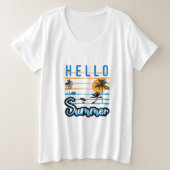 Hallo Sommer Große Größe T-Shirt (Design vorne)