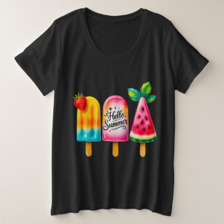 Hallo Sommer Große Größe T-Shirt