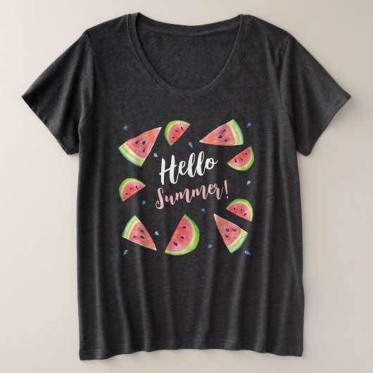 Hallo Sommer Große Größe T-Shirt (Design vorne)
