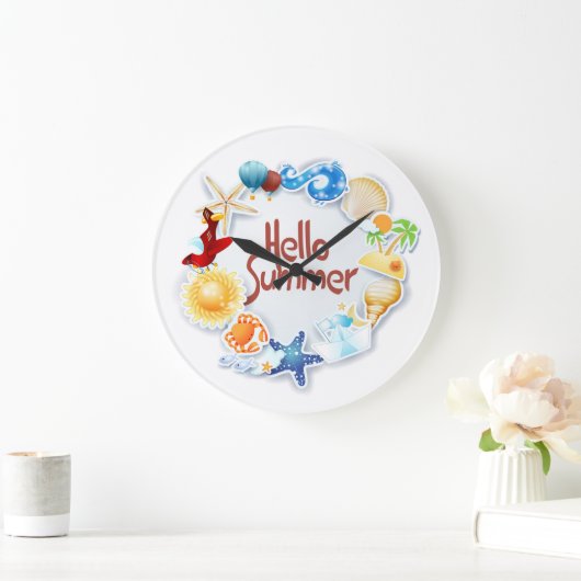 Hallo Sommer Große Wanduhr (Zuhause)
