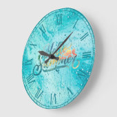 Hallo Sommer Große Wanduhr (Winkel)