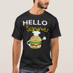 Hallo Sommer Hamburger mit Koch hat Zoo Geburtstag T-Shirt