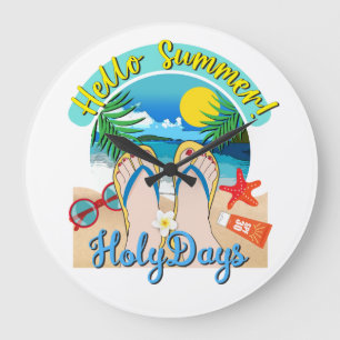 Hallo Sommer - Heilige Tage  Große Wanduhr