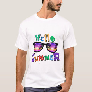 Hallo Sommer Herren T-Shirt | Tropischer Sonnenunt