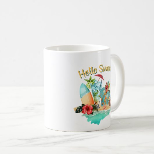 Hallo Sommer Kaffeetasse (VorderseiteRechts)