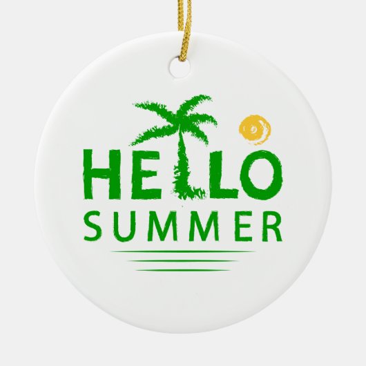 Hallo Sommer Keramik Ornament (Vorne)