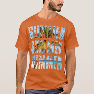 Hallo Sommer Kokosnuss Palm Tree Retro Beach Tropi T-Shirt