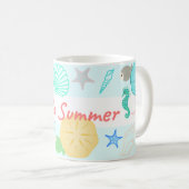 Hallo Sommer Küste Kaffeetasse (VorderseiteRechts)