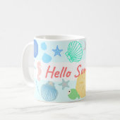 Hallo Sommer Küste Kaffeetasse (Vorderseite Links)