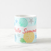 Hallo Sommer Küste Kaffeetasse (Mittel)
