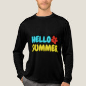 Hallo Sommer Langarmshirt Tri-Blend Shirt (Vorderseite)