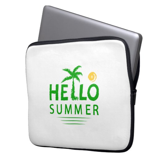 Hallo Sommer Laptopschutzhülle (Vorderseite Links)