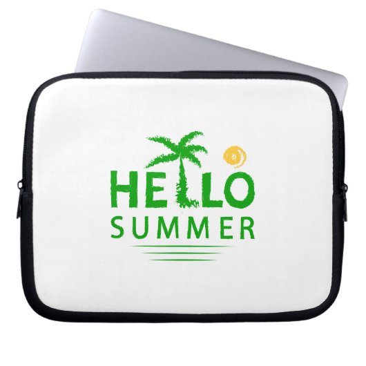 Hallo Sommer Laptopschutzhülle (Vorderseite)