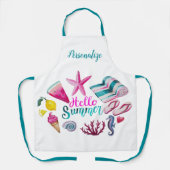 Hallo Sommer Leben im Ozean, Wassermelon, Eiscreme Schürze (Vorderseite)