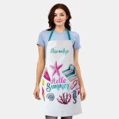 Hallo Sommer Leben im Ozean, Wassermelon, Eiscreme Schürze (Getragen)