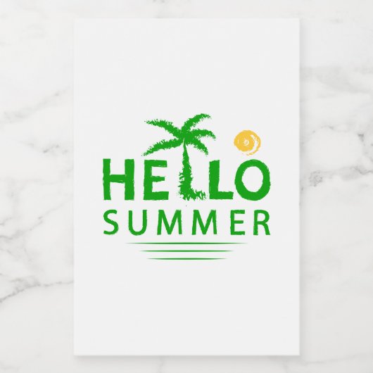 Hallo Sommer Lebensmitteletikett (Einzelnes Label)