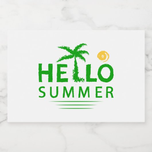 Hallo Sommer Lebensmitteletikett (Einzelnes Label)