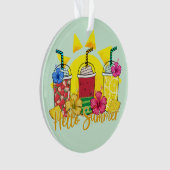 Hallo Sommer Lebhaft tropische Fruchtsmoothie Ornament (Vorderseite)