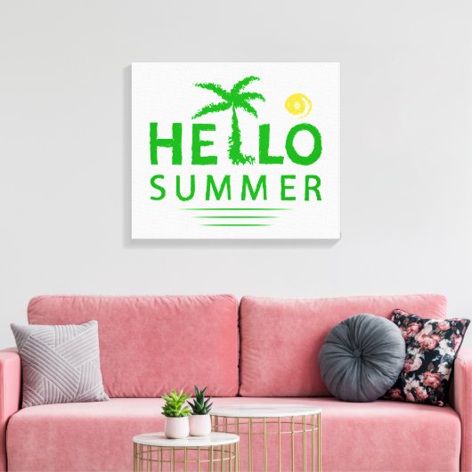 Hallo Sommer Leinwanddruck (Insitu (Wohnzimmer))