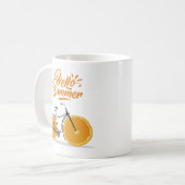 Hallo Sommer, lustiger Retrobike-T - Shirt Throw P Kaffeetasse (Vorderseite Links)