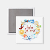 Hallo Sommer Magnet (Vorderseite/Rückseite)