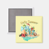 Hallo Sommer Magnet (Vorderseite/Rückseite)