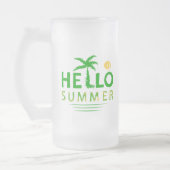 Hallo Sommer Mattglas Bierglas (Links)