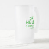Hallo Sommer Mattglas Bierglas (VorderseiteRechts)