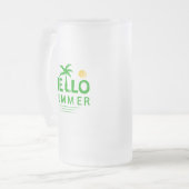 Hallo Sommer Mattglas Bierglas (Vorderseite Links)