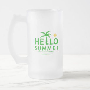 Hallo Sommer Mattglas Bierglas