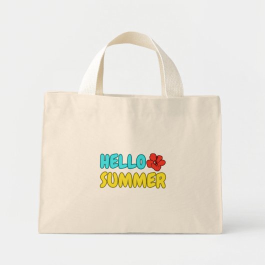 Hallo Sommer Mini-Tasche Mini Stoffbeutel (Vorne)