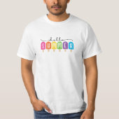 Hallo Sommer mit farbigen Text T-Shirt (Vorderseite)