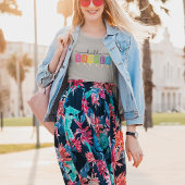 Hallo Sommer mit farbigen Text T-Shirt