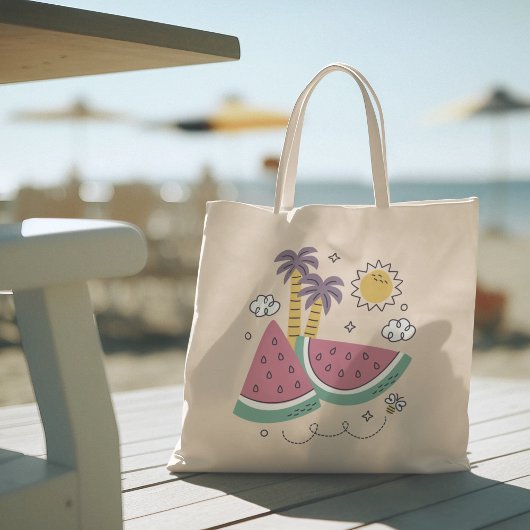 Hallo Sommer mit Flamingo Tropical Tote Bag Tragetasche