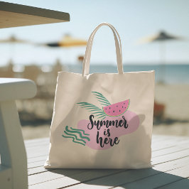 Hallo Sommer mit Flamingo Tropical Tote Tasche