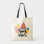 Hallo Sommer mit Flamingo Tropical Tote Tasche (Vorne)