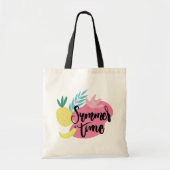 Hallo Sommer mit Flamingo Tropical Tote Tasche (Vorne)