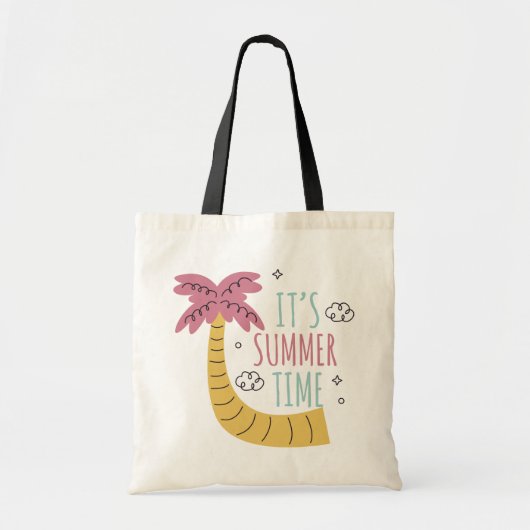 Hallo Sommer mit Flamingo Tropical Tote Tasche (Vorne)
