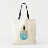 Hallo Sommer mit Typografie Tropical Tote Bag Tragetasche (Vorne)