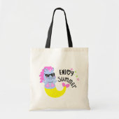 Hallo Sommer mit Typografie Tropical Tote Bag Tragetasche (Vorne)