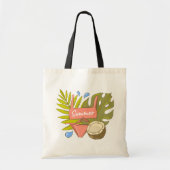 Hallo Sommer mit Typografie Tropical Tote Bag Tragetasche (Vorne)