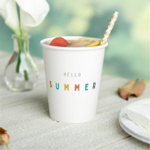 Hallo Sommer moderne Papier Cups