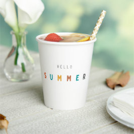 Hallo Sommer moderne Papier Cups Pappbecher