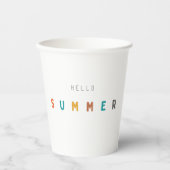 Hallo Sommer moderne Papier Cups Pappbecher (Vorderseite)