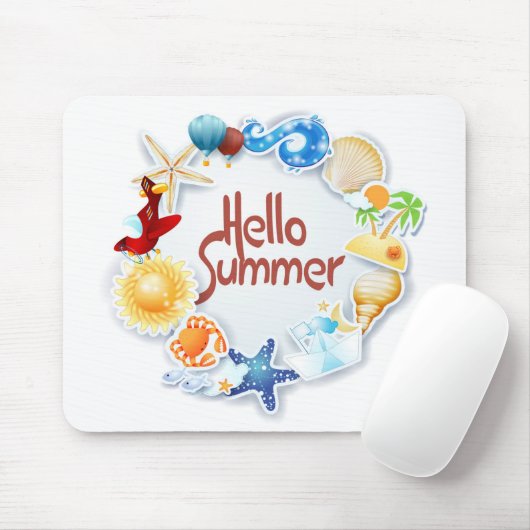 Hallo Sommer Mousepad (Mit Mouse)