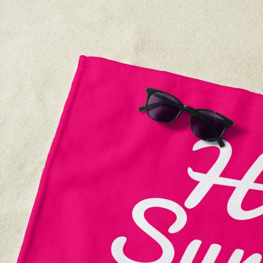 Hallo Sommer niedlich Popsirueis Gewürzcreme Pink- Strandtuch (Beispiel)