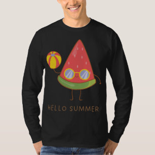 Hallo Sommer Niedlich Watermelon Sonnenbrille Urla T-Shirt