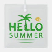 Hallo Sommer Ornament Aus Glas (Vorderseite)